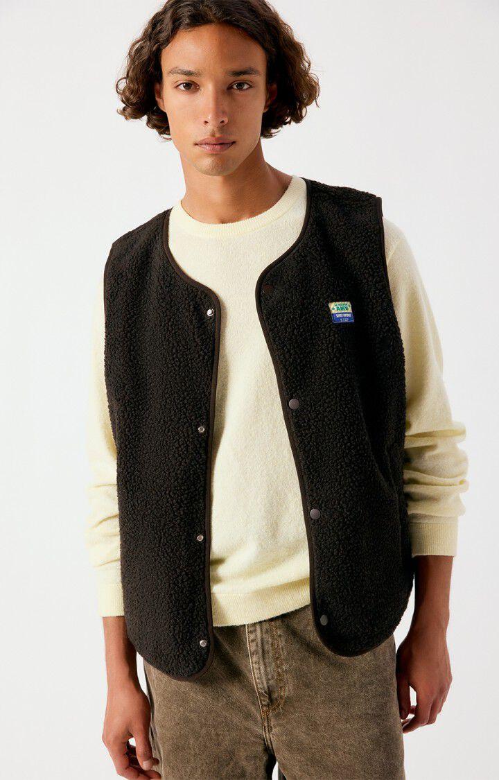 American Vintage Hoktown BrownieTeddyfleece Weste Herren dunkelbraun